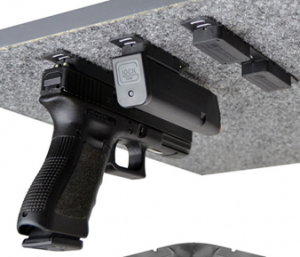 gun magnet underneath shelf