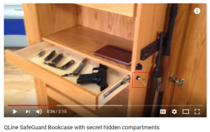 gun bookcase with key