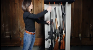 how to organize your gun safe with rifle rods