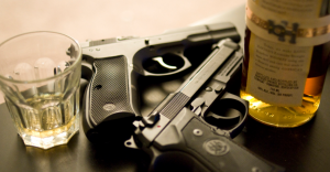 gun and alcohol