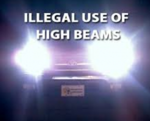 no use of high beams